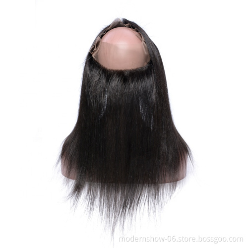 2021 Top Sale Virgin Unprocessed Factory Wholesale  Straight  360 Lace frontal